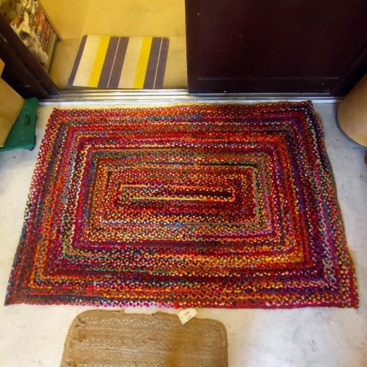TOPANGA Homefurnishing　リサイクルカラフルウィービングラグマット　120×180cm