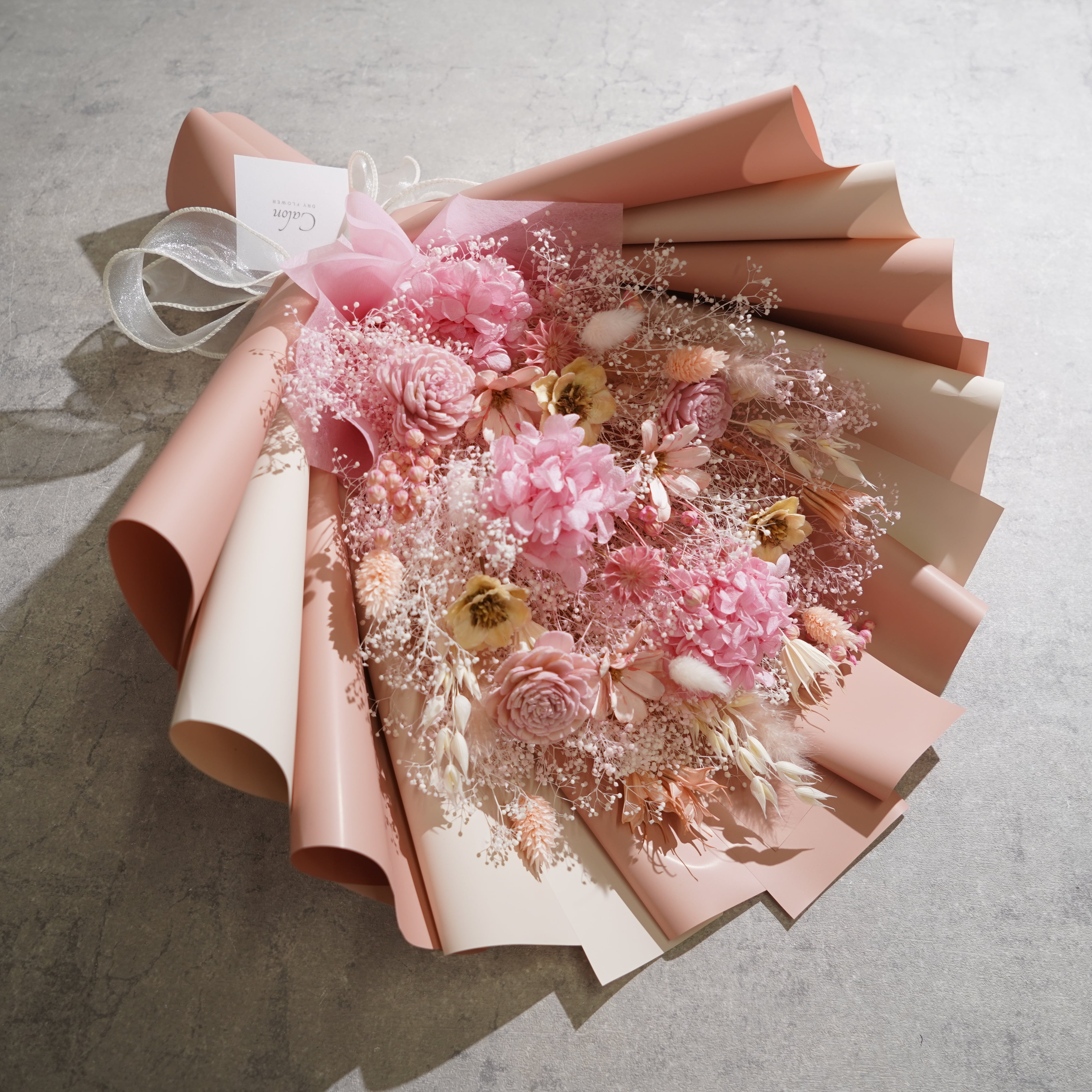 ドライフラワーの花束 Lサイズ ピンク L-108≪限定1点≫