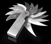 HANSARANG ラジアスゲージ 4点セット R1.0〜R80.0mm まで測定可能 全64枚 円形 R ゲージ