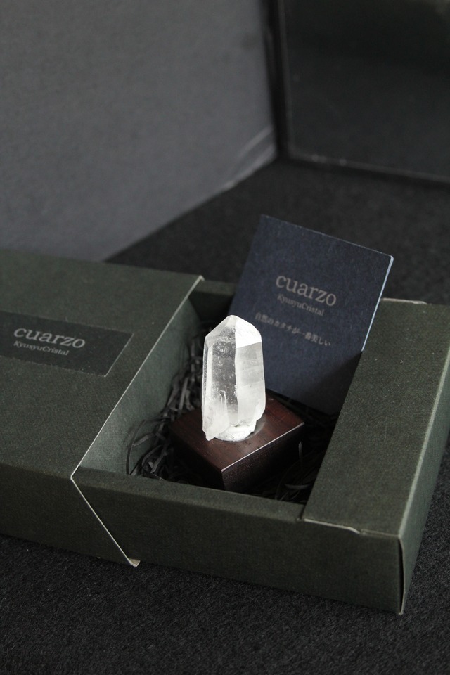 【1201】宮崎クリスタル ローズウッドベース小