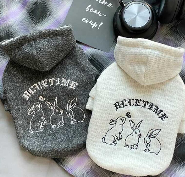 《予約》№1101992 ブルータイム 3匹のうさぎさんパーカー