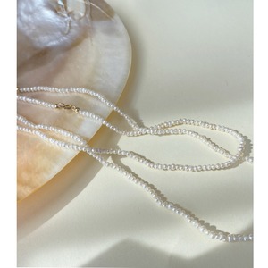simple rice pearls necklace＜a931＞