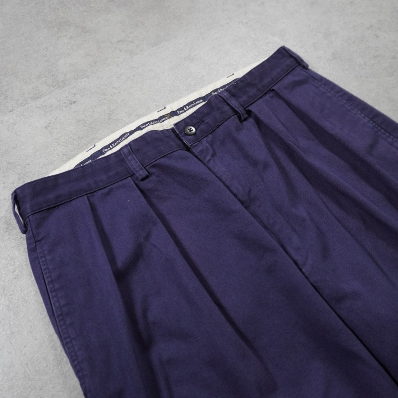 90s Polo by Ralph Lauren POLO CHINO ANDREW navy W36L30相当 古着 - 4