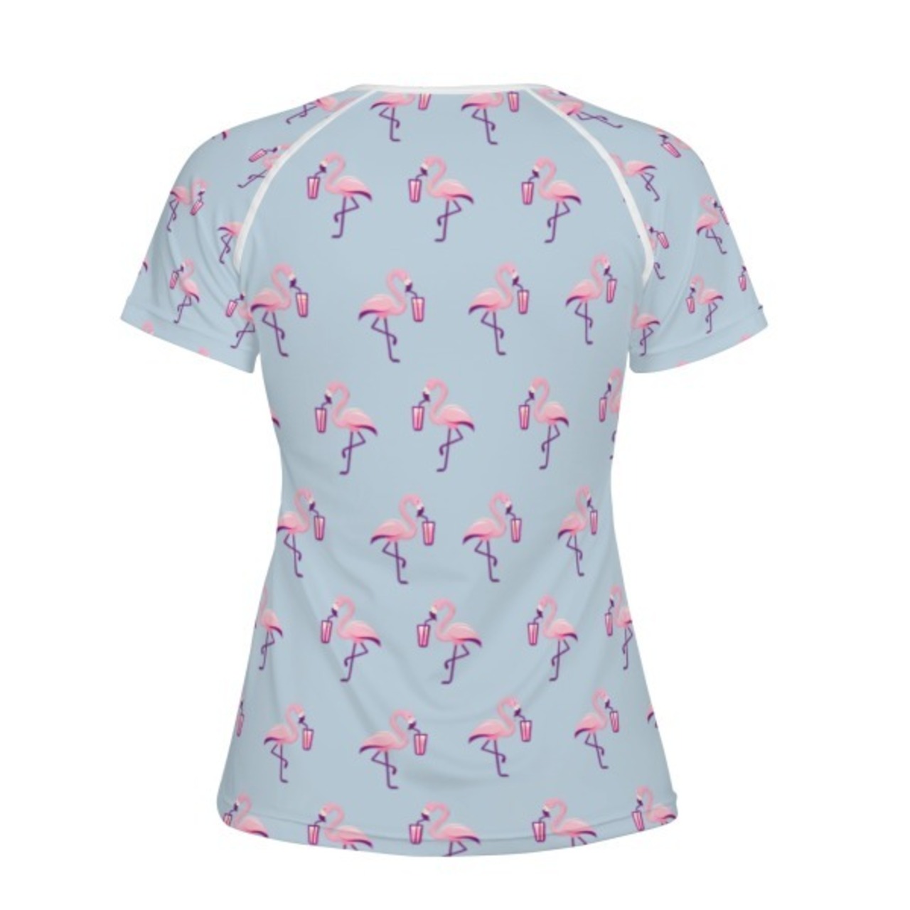 Women's All-Over Print T shirt Light Blue 4286