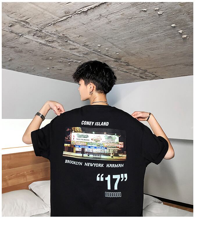 全2色 Tシャツ カットソー プリント カジュアル おしゃれ