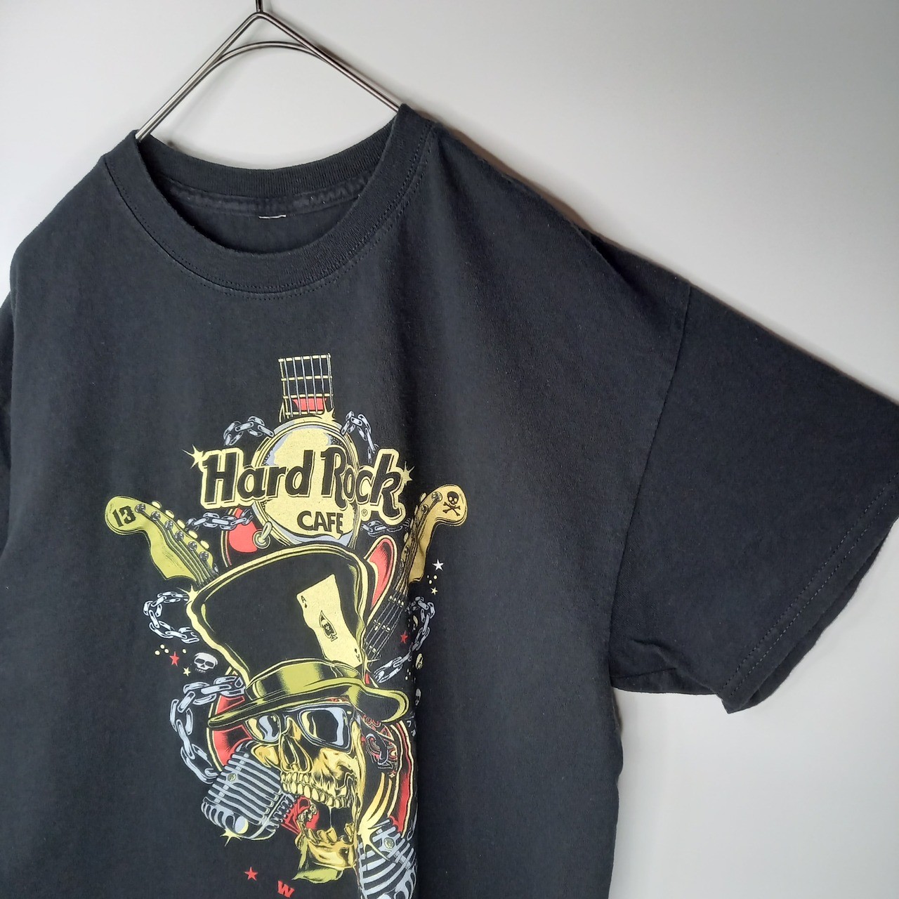 90s　HARD ROCK CAFE　半袖Tシャツ　スカルプリント　メキシコ製