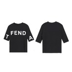 Mid-sleeve slim-fit letter t-shirt (ME430)