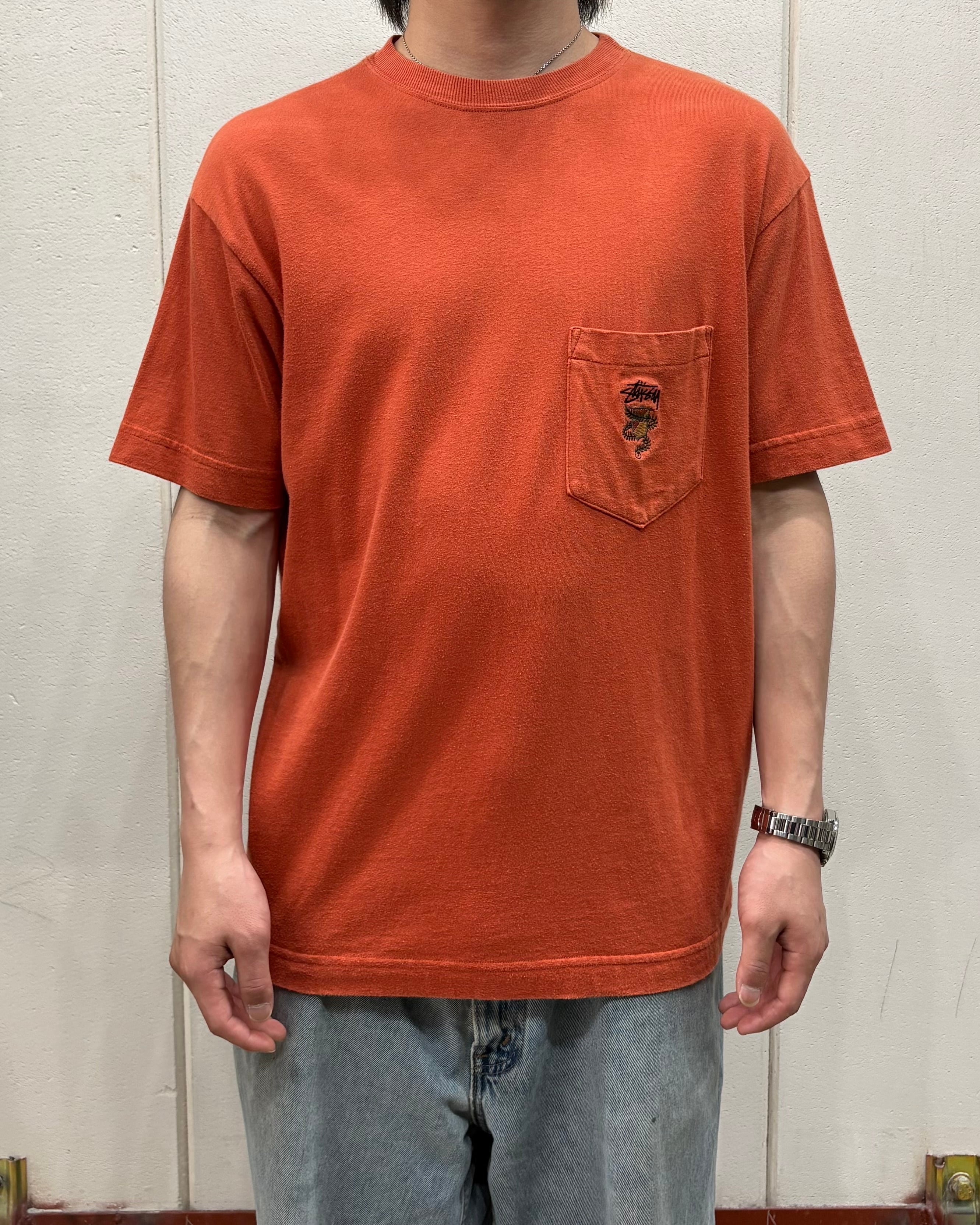 90's old stussy Peace Man Design Tee “黒タグ” “ピースマン”【高円寺