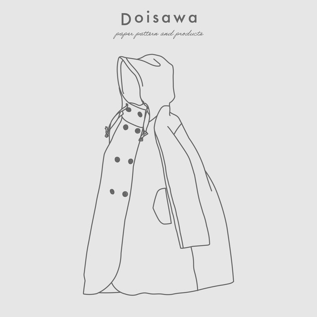 型紙 スプリットスリーブコート split sleeve coat | 型紙屋Doisawa