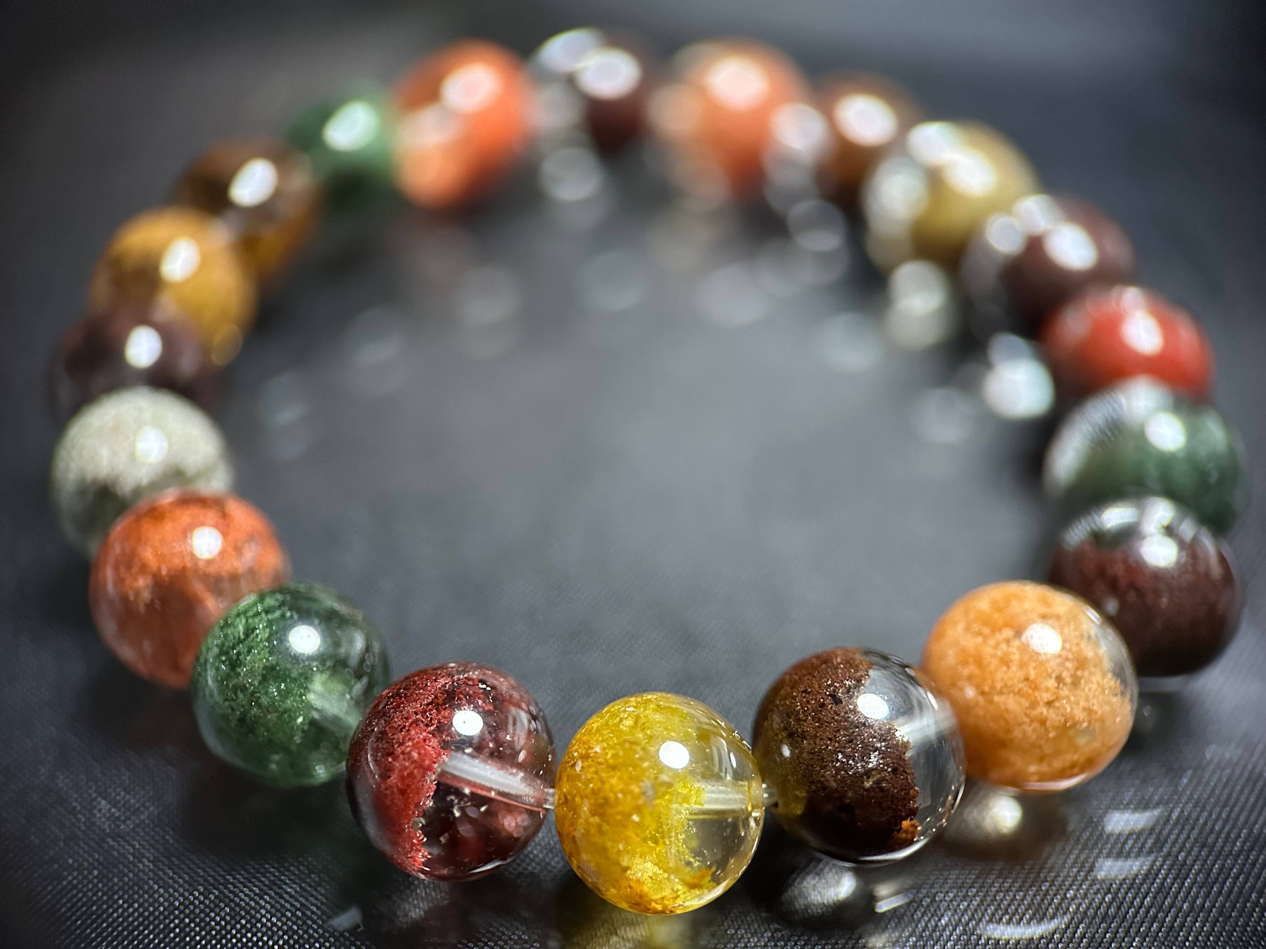 四季ガーデンクォーツ11.5mm♪ Amazon | [石流通センター] ブレスレット ガーデンクォーツ(四季