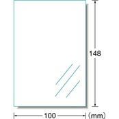 エーワン ラベルシール 耐水 光沢フィルム 透明 はがきサイズ ノーカット 4シート 29394