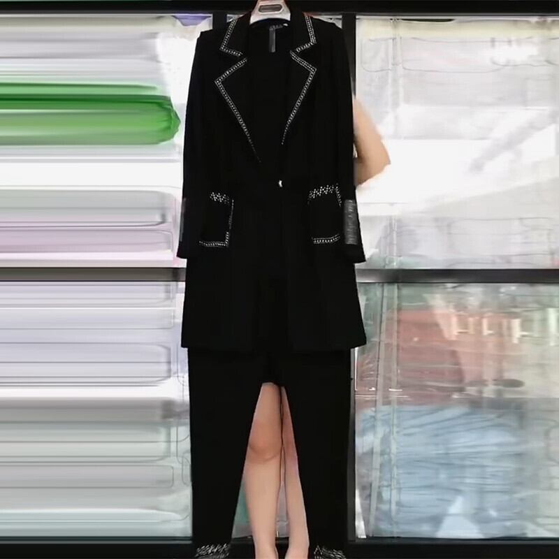 カジュアルオータムルーズ薄手パンツ 大きめサイズ 秋物 ミックスインファッション95090634473