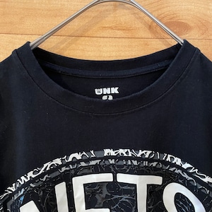 【UNK】NBA ブルックリンネッツ Tシャツ Brooklyn Nets バスケ NETS XL オーバーサイズ ラバープリント us古着 アメリカ古着