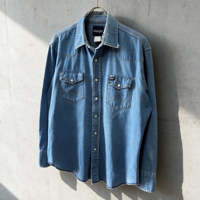 00s wrangler デニム ウエスタン シャツ L ラングラー