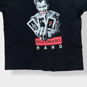 【BATMAN】ジョーカー 2XL ビッグサイズ Tシャツ joker バットマン 悪役 キャラt アメコミ マーベル 映画 ロゴ プリント 半袖 黒 US古着