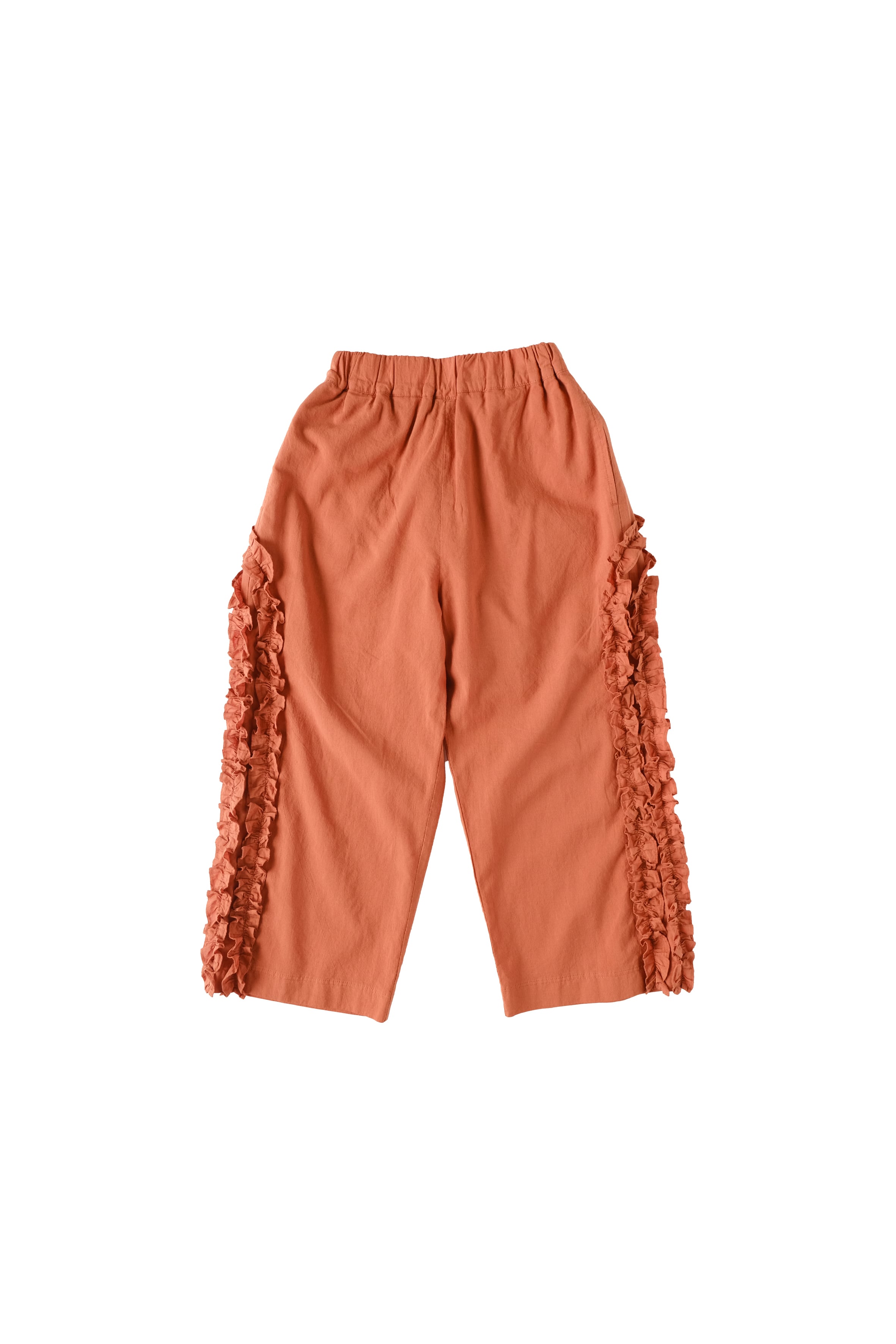 26SS】folkmade(フォークメイド)Frill Motif Pants BROWN(LL)パンツ