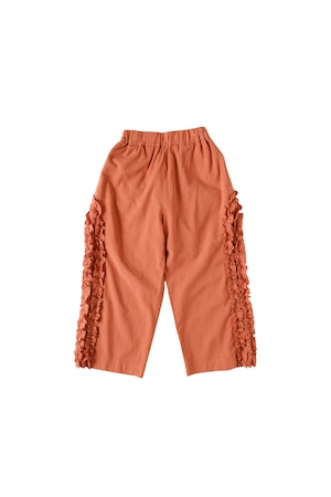 【26SS】folkmade(フォークメイド)Frill Motif Pants BROWN(LL)パンツ フリル ブラウン