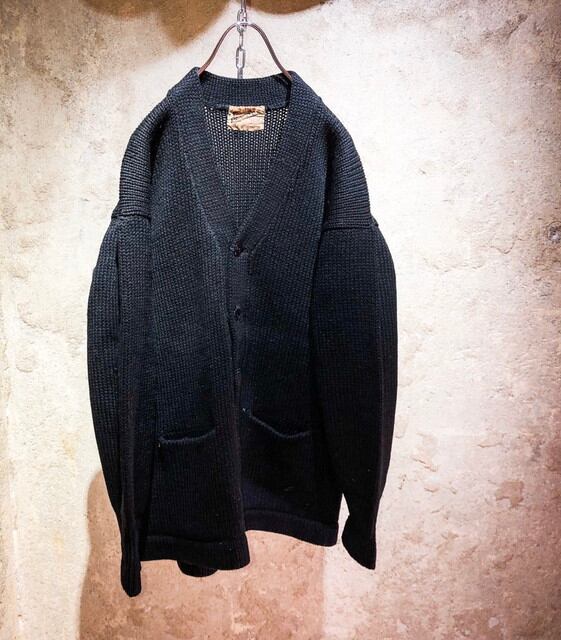 60's lettered cardigan