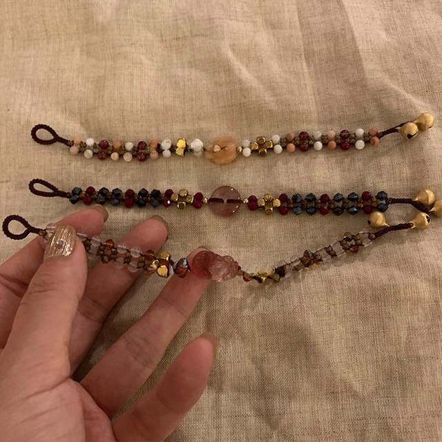 Somedayif手作り天然石の編みブレスレット 3s