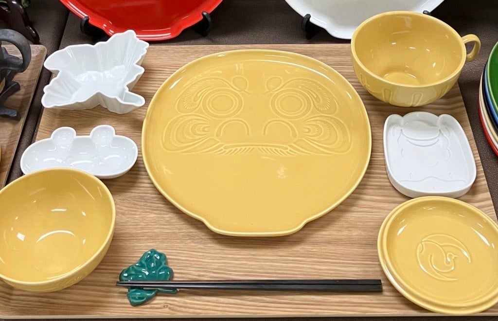 各色】かさねだるま（Stackable Daruma Porcelain Tableware Set）赤