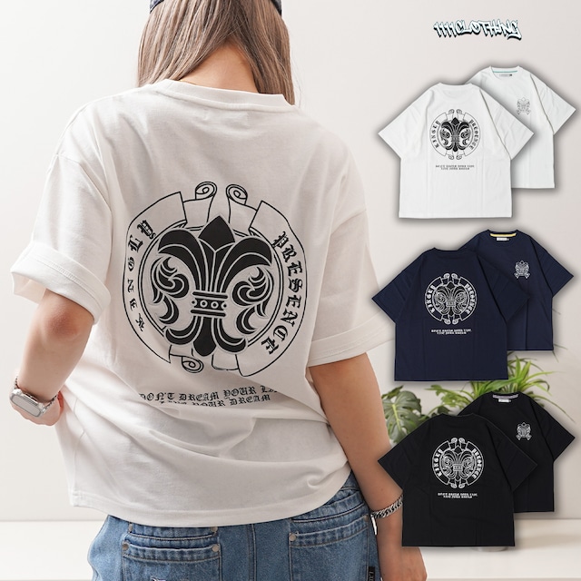 ◆PUレザー アップリケ Tシャツ◆sb-g1223462n