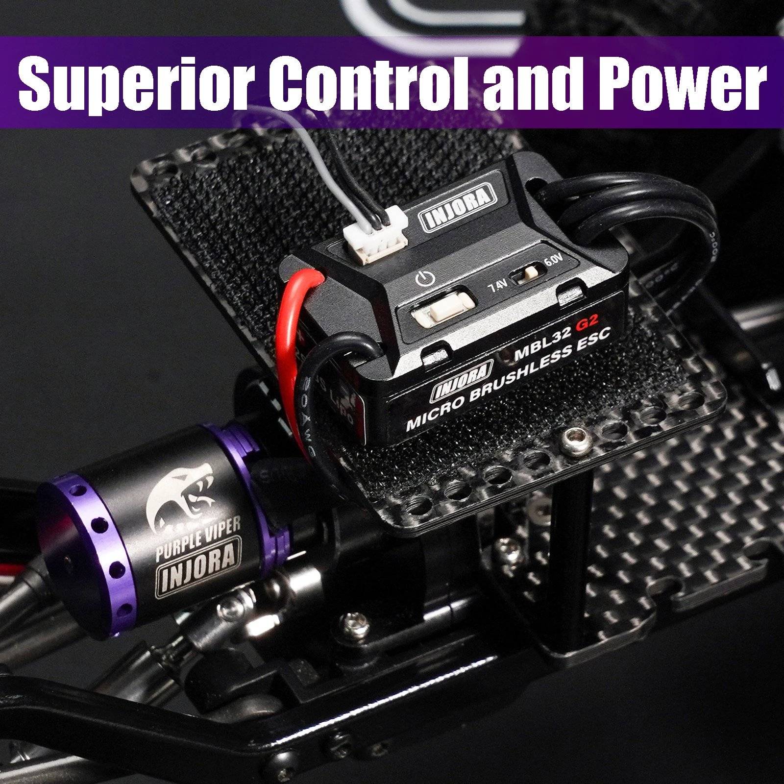 ESC-with-1721-motor: 防水MBL32 G2ブラシレスESC & 1721パープル