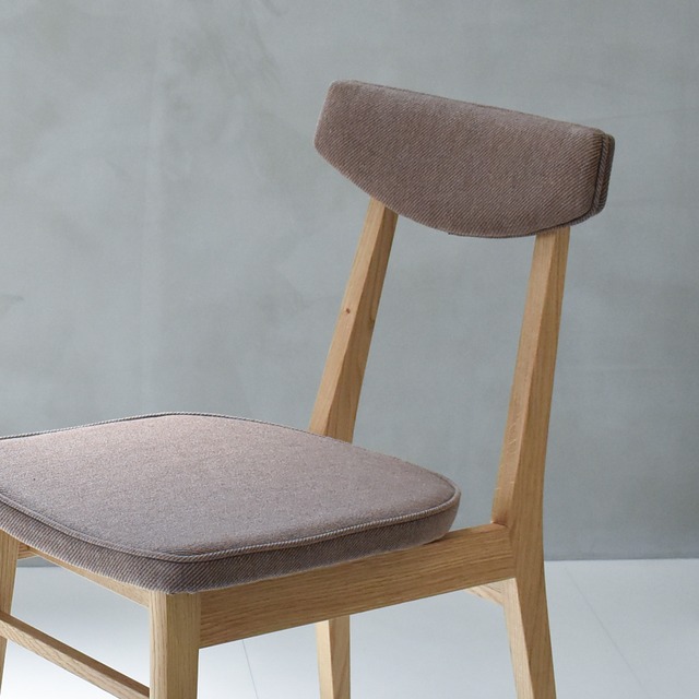 ★セール価格★ダイニングチェアA.TYPE｜天然木 無垢ナラ材 生地T9040【木製椅子】 昭和風デザイン スツール 日本の職人造り