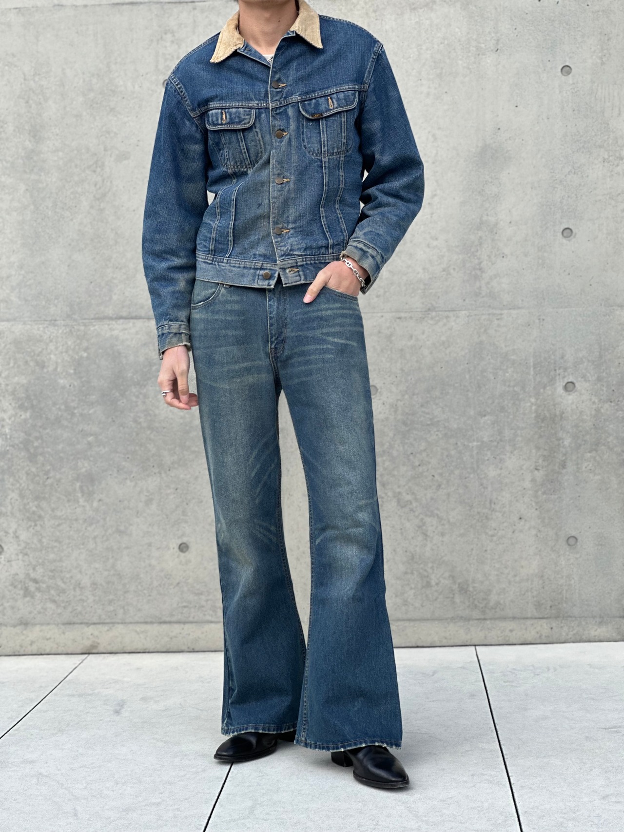 Washed Flare Denim