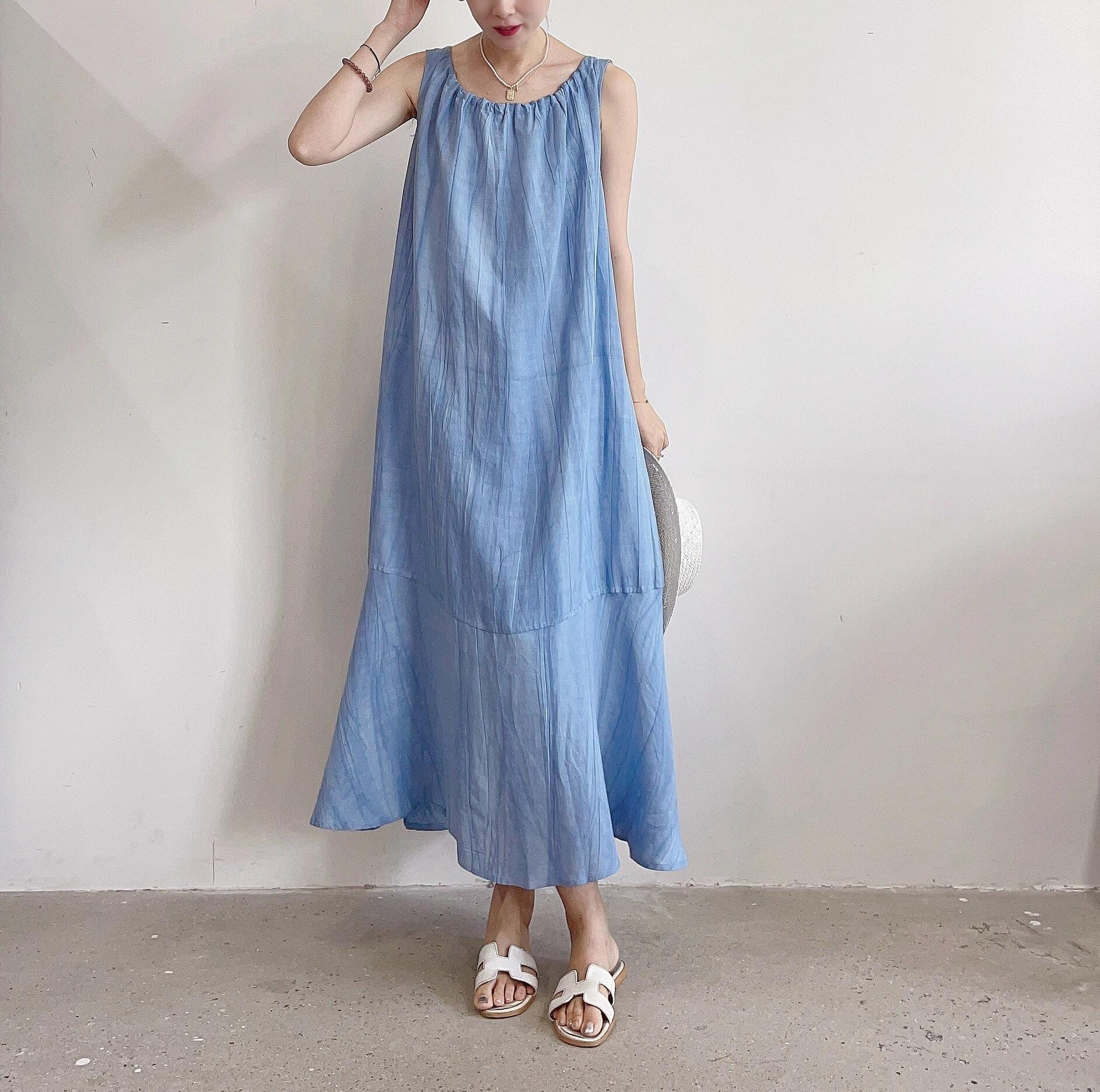 フレンチスタイル ノースリーブワンピース Y 260073 | Raglana