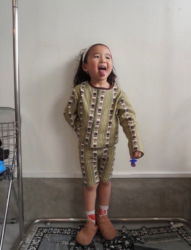 【即納】＆pal rétro stripe biker shorts