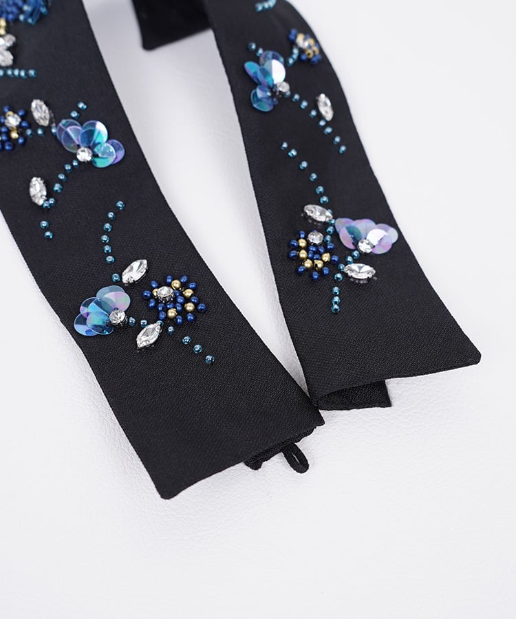 直営店限定ITEM】シェルスパンコールフラワーフェイクカラー (BLACK
