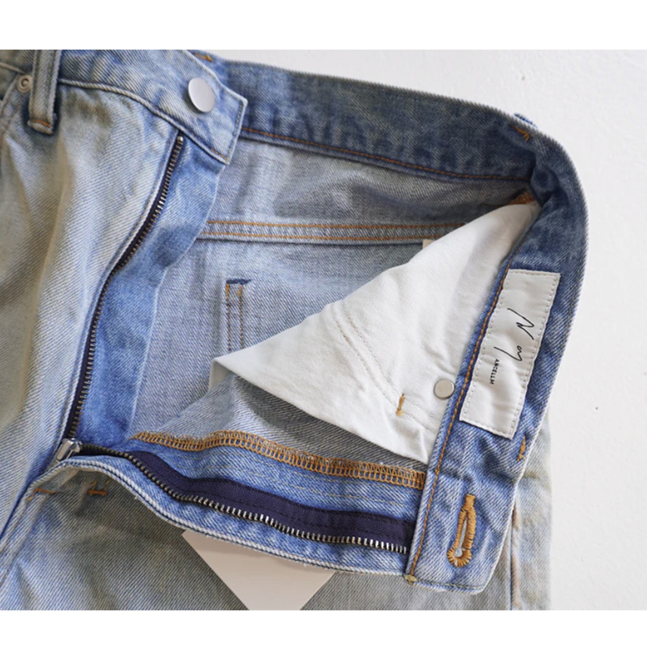 ANCELLM CRASH SELVEDGE SHOE CUT 5P DENIM PANTS ANC-PT18-C ANCELLM CRASH SELVEDGE SHOE CUT 5P DENIM PANTS ANC-PT18-C