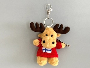 【NORDIC SOUVENIR】ムースキーリング8㎝・フィンランドロゴセーターRED