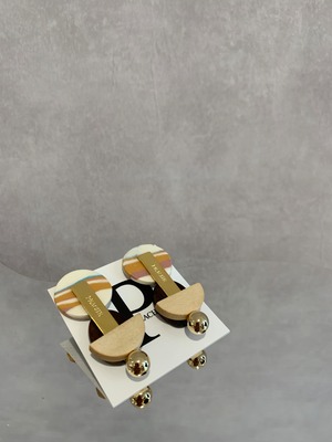 stripe color pottery wood mix