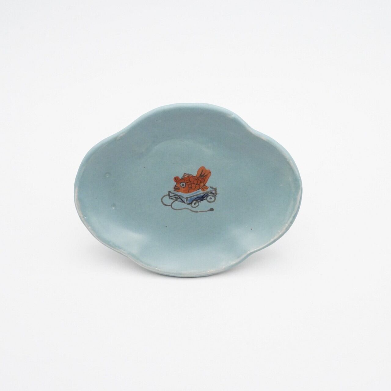 【陶彩工房Canoe】「鯛」木瓜型豆皿 34-H
