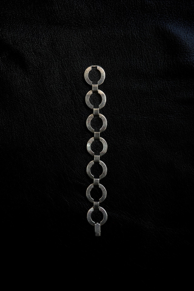 70's "ITALIAN VINTAGE" Circle Chain Bracelet (Silver 800)