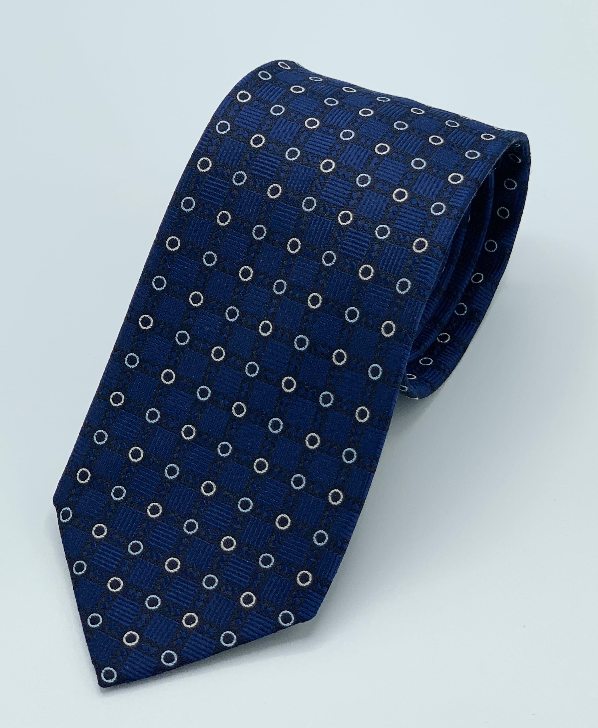 ドット&水玉柄ネクタイ ブルー | 匠織 公式オンラインショップ