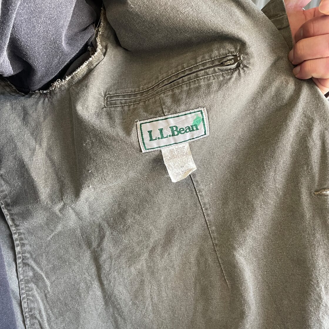 USA製 90年代 L.L.Bean エルエルビーン コットン テーラードジャケット 