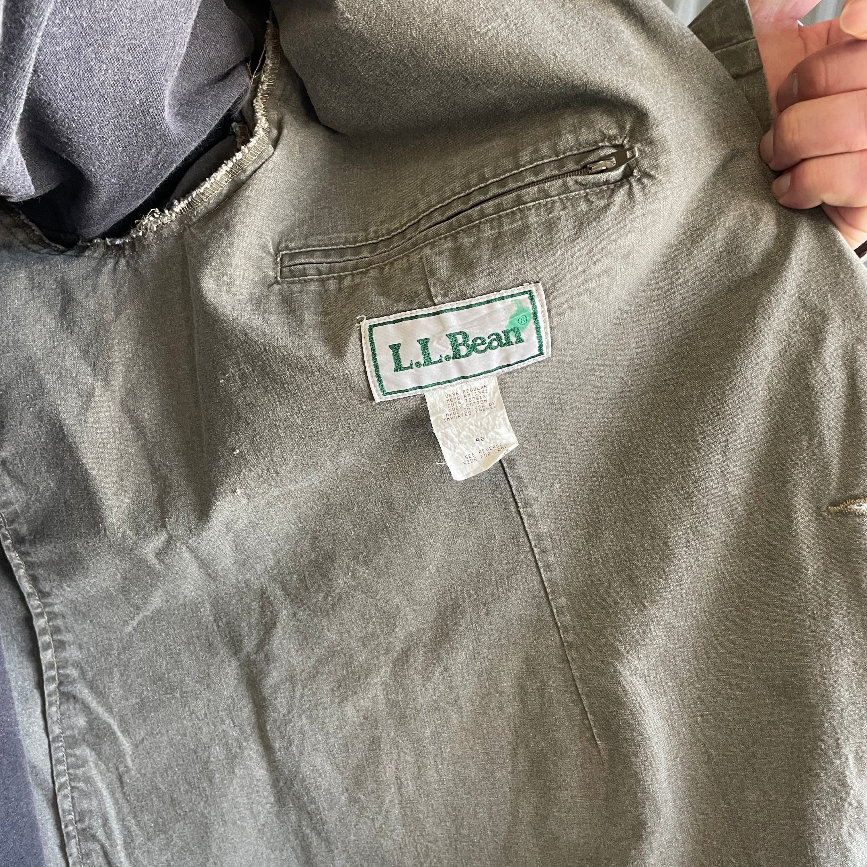 USA製 90年代 L.L.Bean エルエルビーン コットン テーラードジャケット 