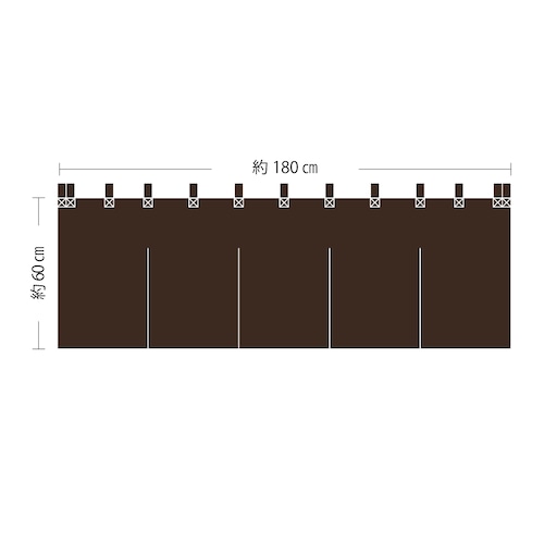 無地のれん（紬-6色展開）高さ60cm×横幅180cm