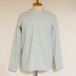 Herringbone JQ Crew Neck Long Sleeve T-shirts　Light Gray