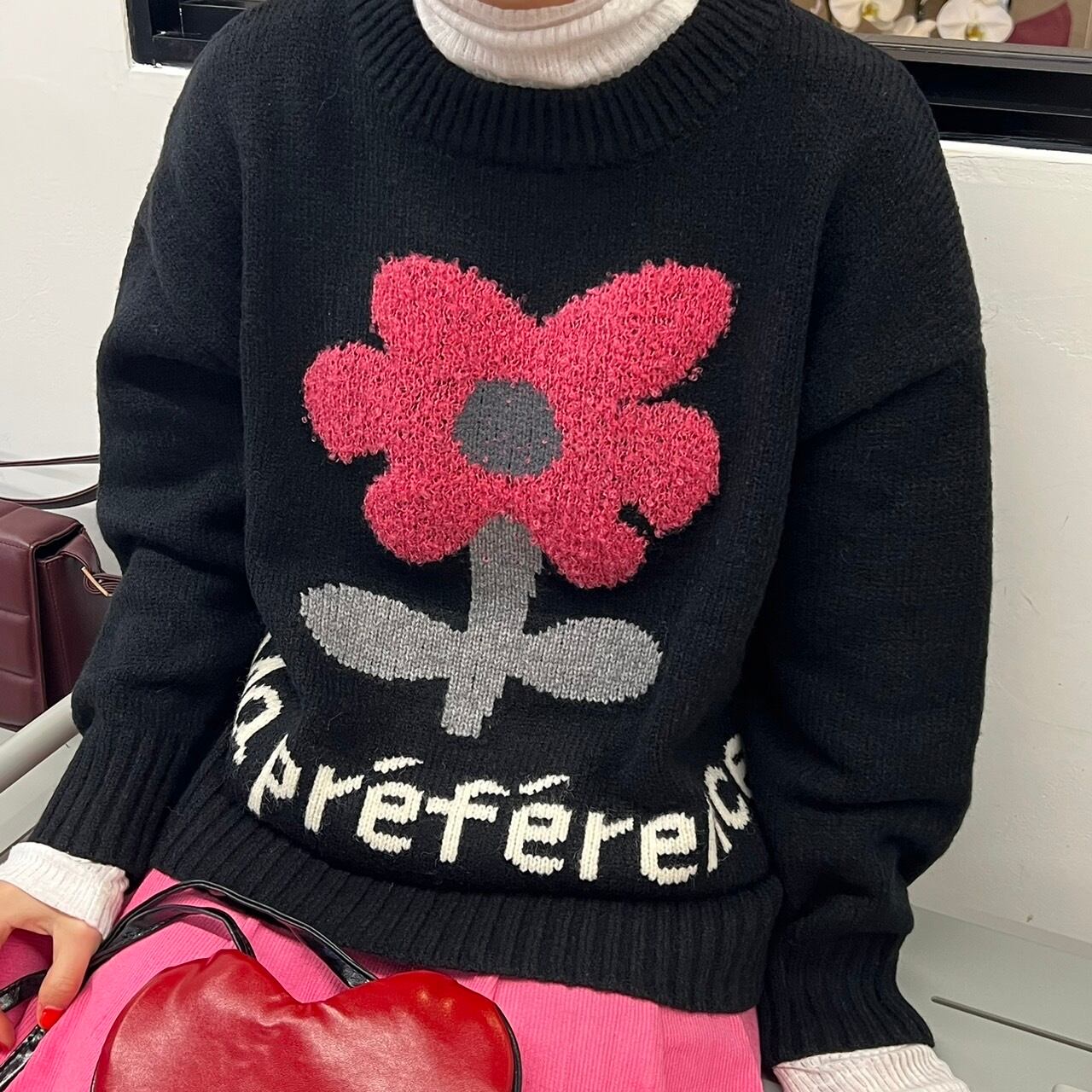 フラワーニットセーター_LN01896