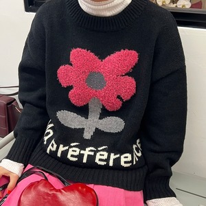 フラワーニットセーター_LN01896