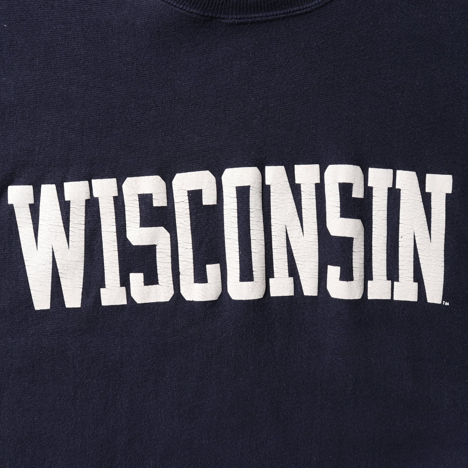 極美品 90s 2XL リバースウィーブ WISCONSIN 紺色 チャンピオン 