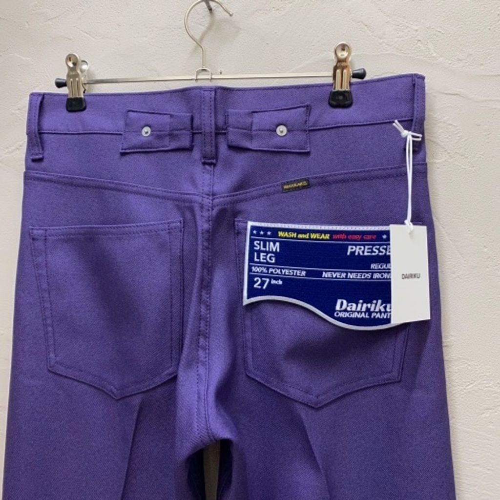 DAIRIKU ダイリク 22AW slim pressed pants 22AW P-4 SIZE27 【代官山