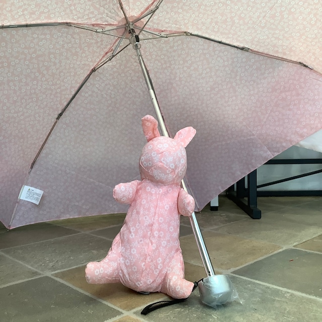 【Rabbitケース付き折りたたみ傘】可愛くてコンパクトな雨傘♪