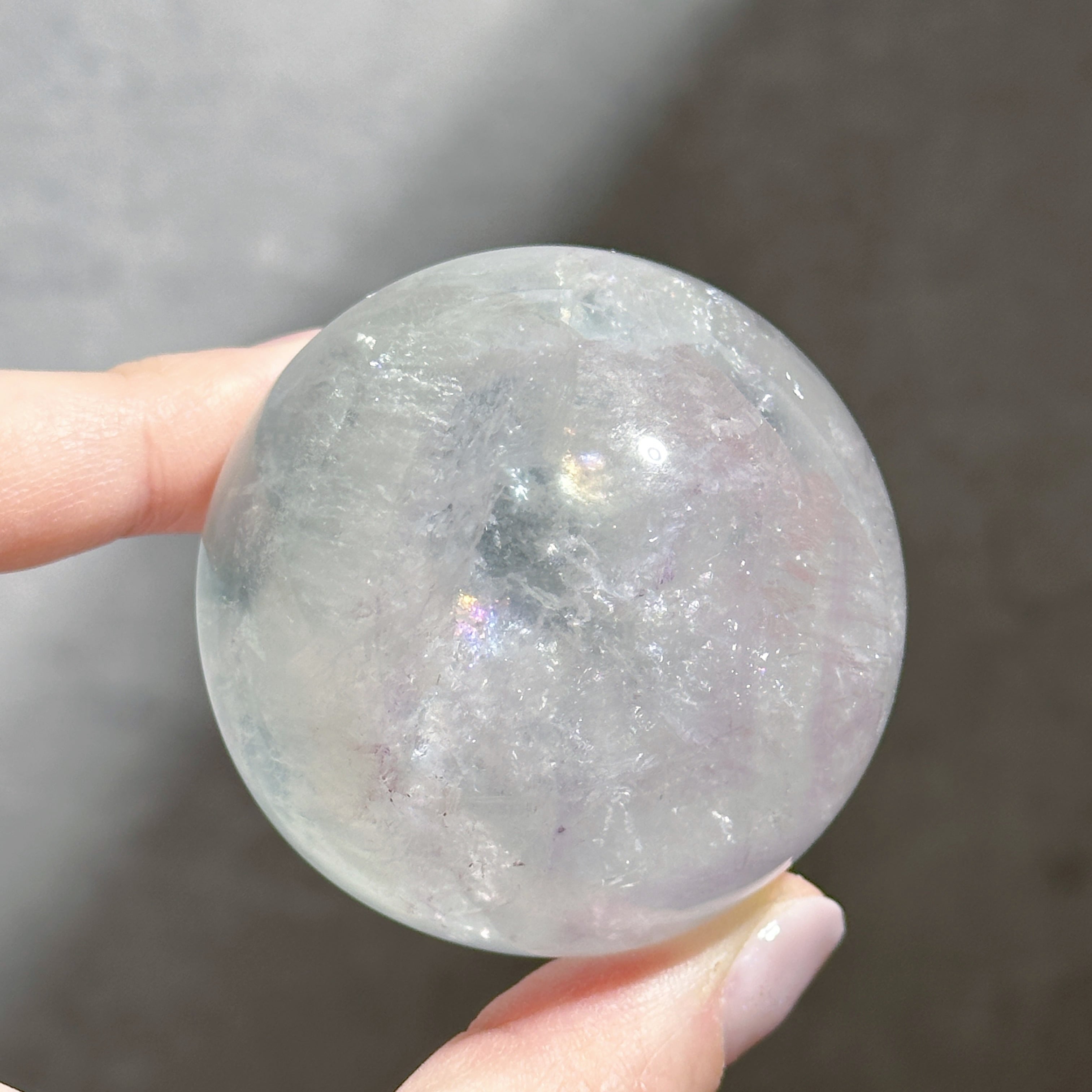 虹◎レインボーフローライト スフィア（丸玉）32◇ Rainbow Fluorite