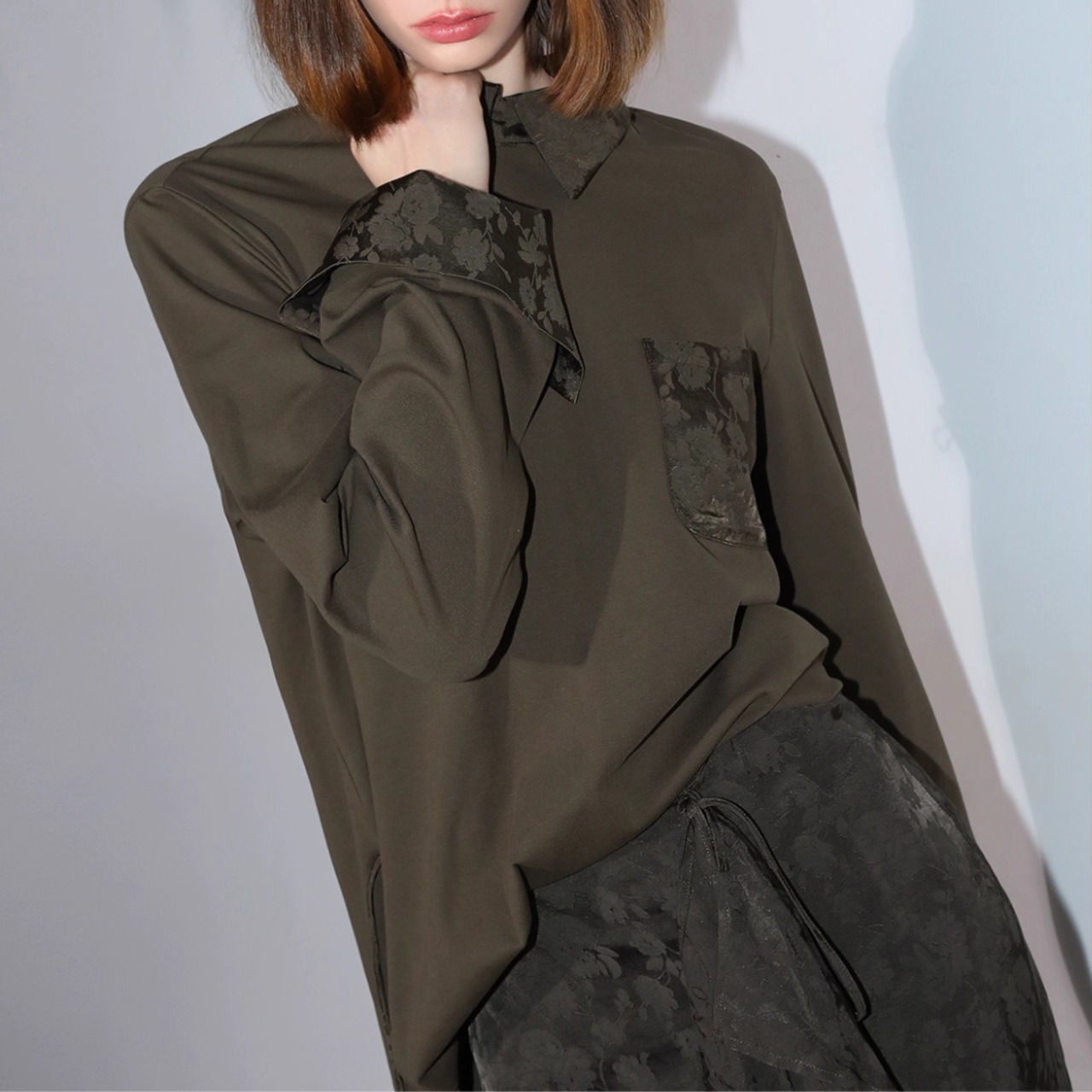 シャツカラー パッチポケット付き シャツ 00014・画像7