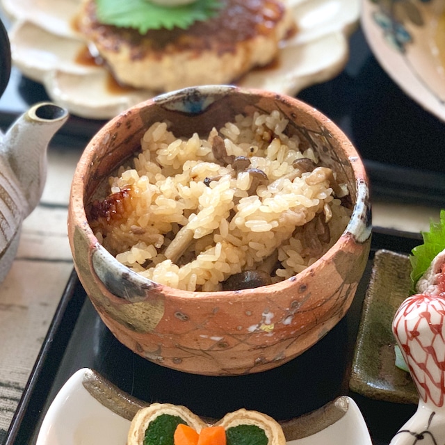 牛肉としめじの炊き込みご飯