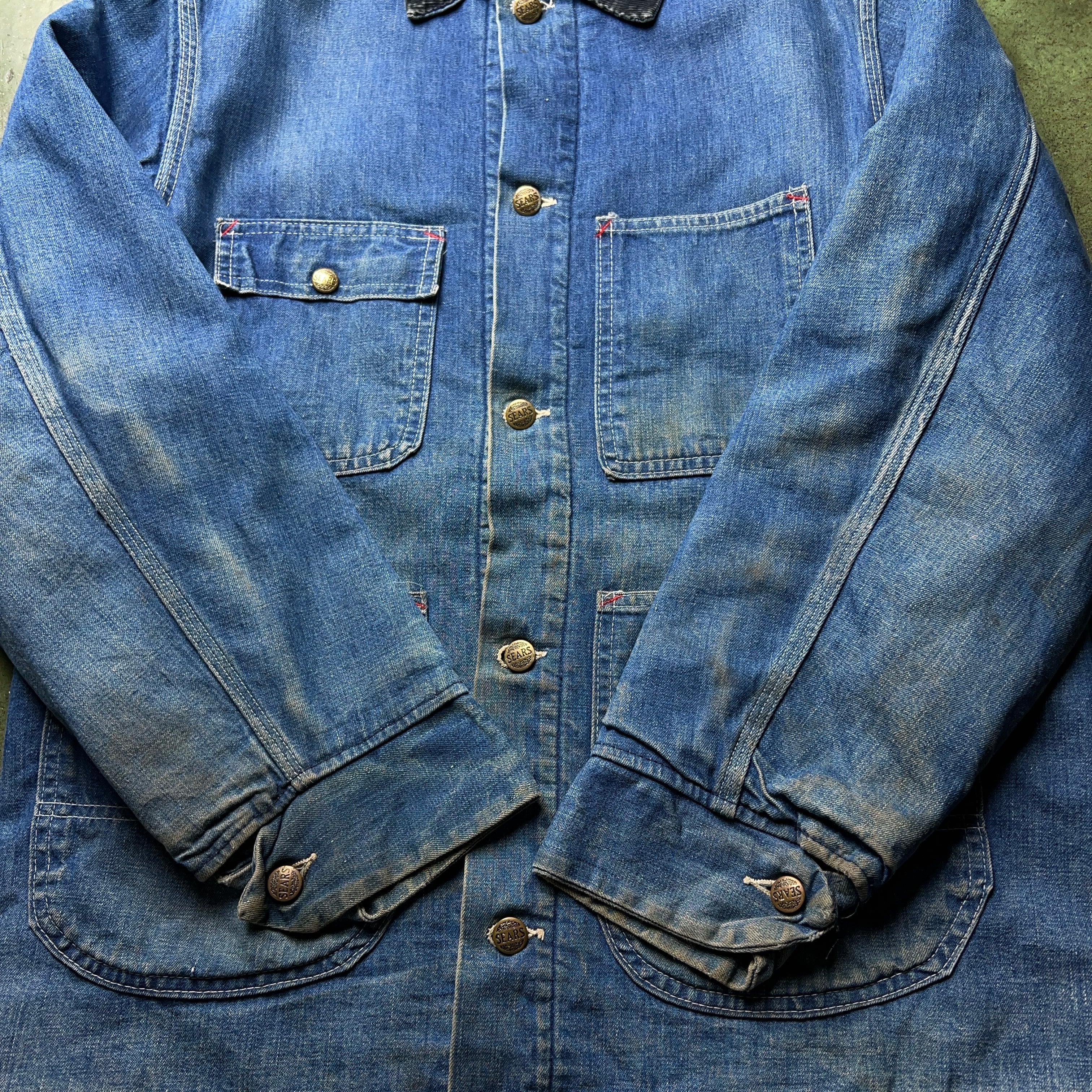 70's~80's SEARS Work'n Leisure Lined Denim Chore Coat 70年代 70's~80's SEARS Work'n Leisure Lined Denim Chore Coat 70年代
